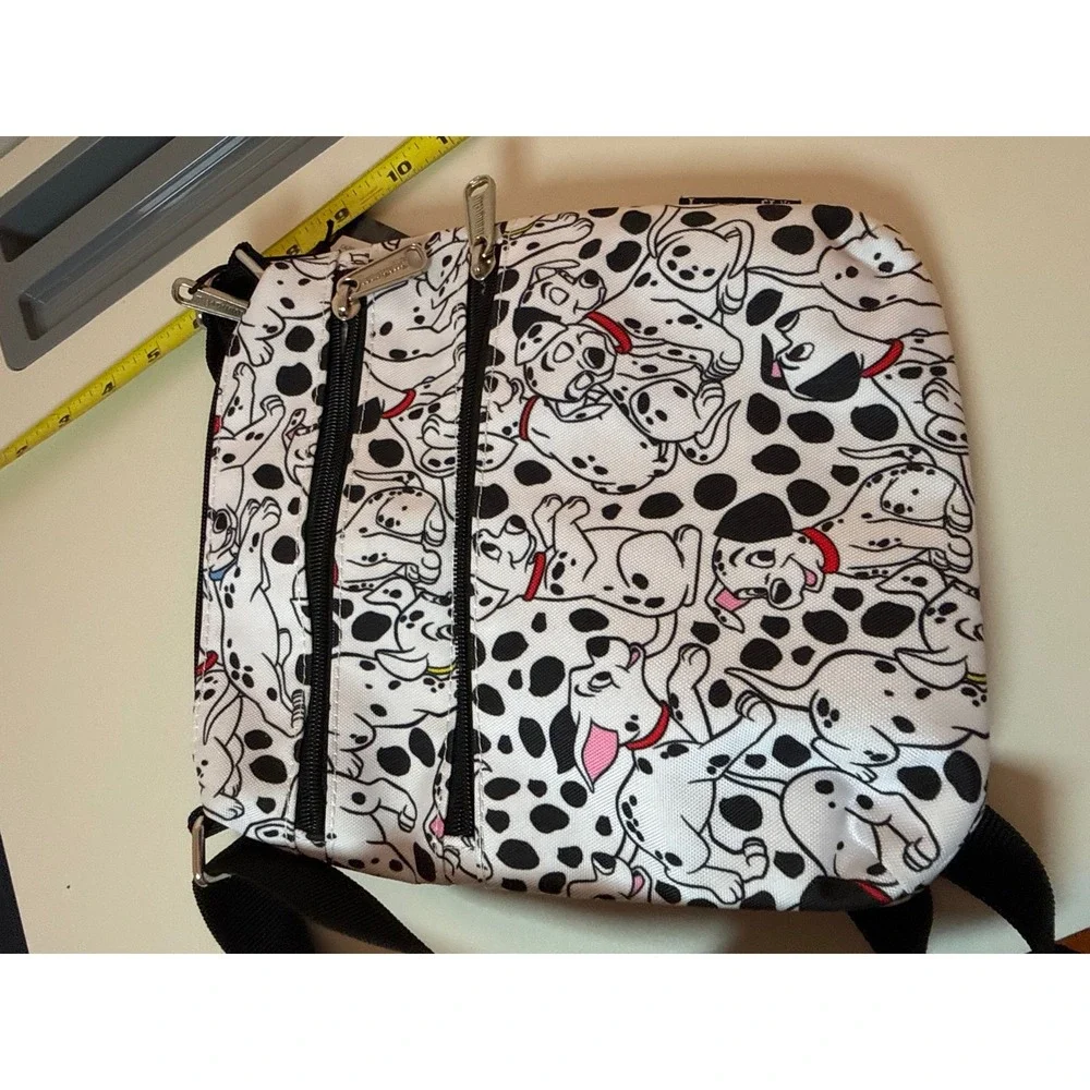 Loungefly Disney 101 Dalmatians Crossbody Bag Womens Small White Spotted Canvas